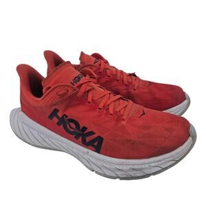 Hoka One One Carbon X 2 women's running sneaker shoes orange Size 10.5 B 43 1/3